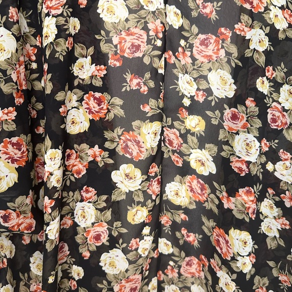 LA Hearts Black Floral Kimono One Size - Picture 2 of 4